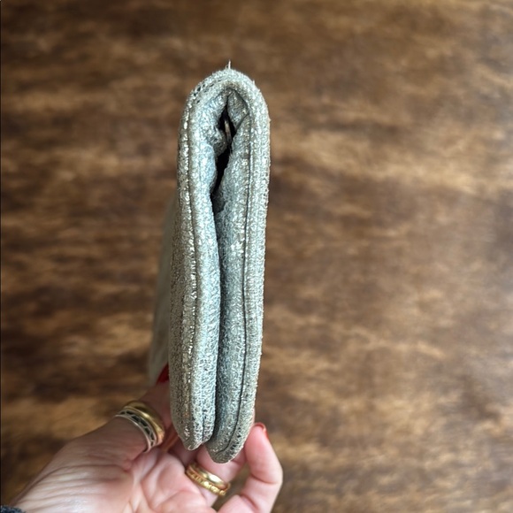 Tory Burch Silver Clutch with Iconic Logo - Picture 7 of 7